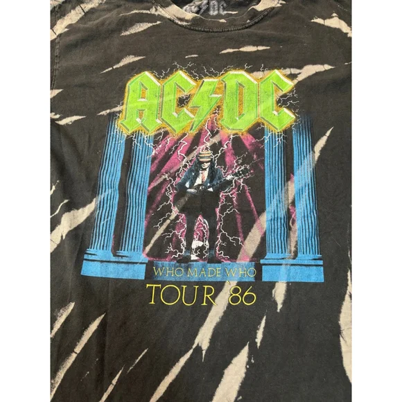 AC/DC Bleached Graphic Band Tee - Picture 1 of 4